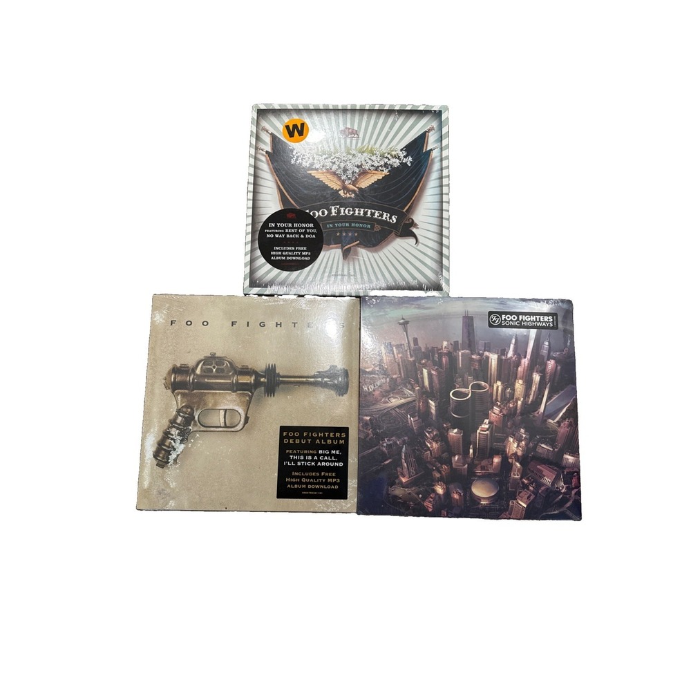 FOO FIGHTERS Vinyl Lot Of 3 , In Your Honor Sonic Highways Debut Album